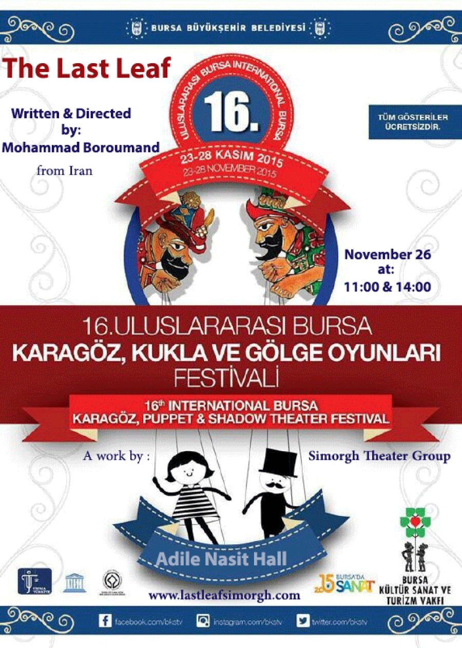 اجرای آخرین برگ در شانزدهمین جشنواره تئاتر بورسای ترکیه